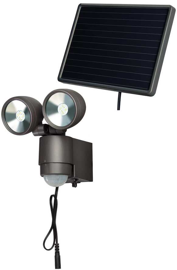Solar Led Spot Sol 2x4 Ip44 With Pir Sensor 8xled 0 5w 300lm Cable Solar Led Spot Sol 2x4 Ip44 With Pir Sensor 8xled 0 5w 300lm Cable Length 4 75m Colour Anthracite
