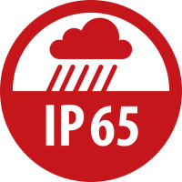 Dust-tight and protected against water jets